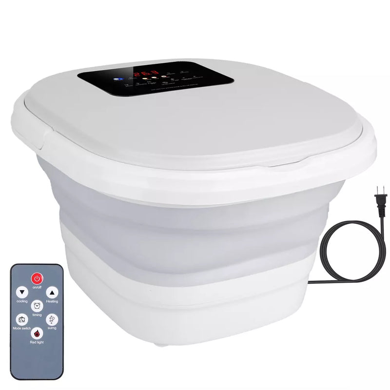 Remote-Controlled Foldable Foot Spa Tub with Heat & Soaking Function