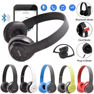 Wireless Foldable Bluetooth Headphones – Super Bass Stereo with Mic