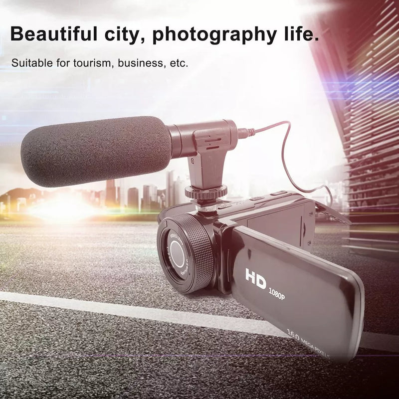 HD 1080P Digital Video Camera Camcorder for YouTube Vlogging with Microphone