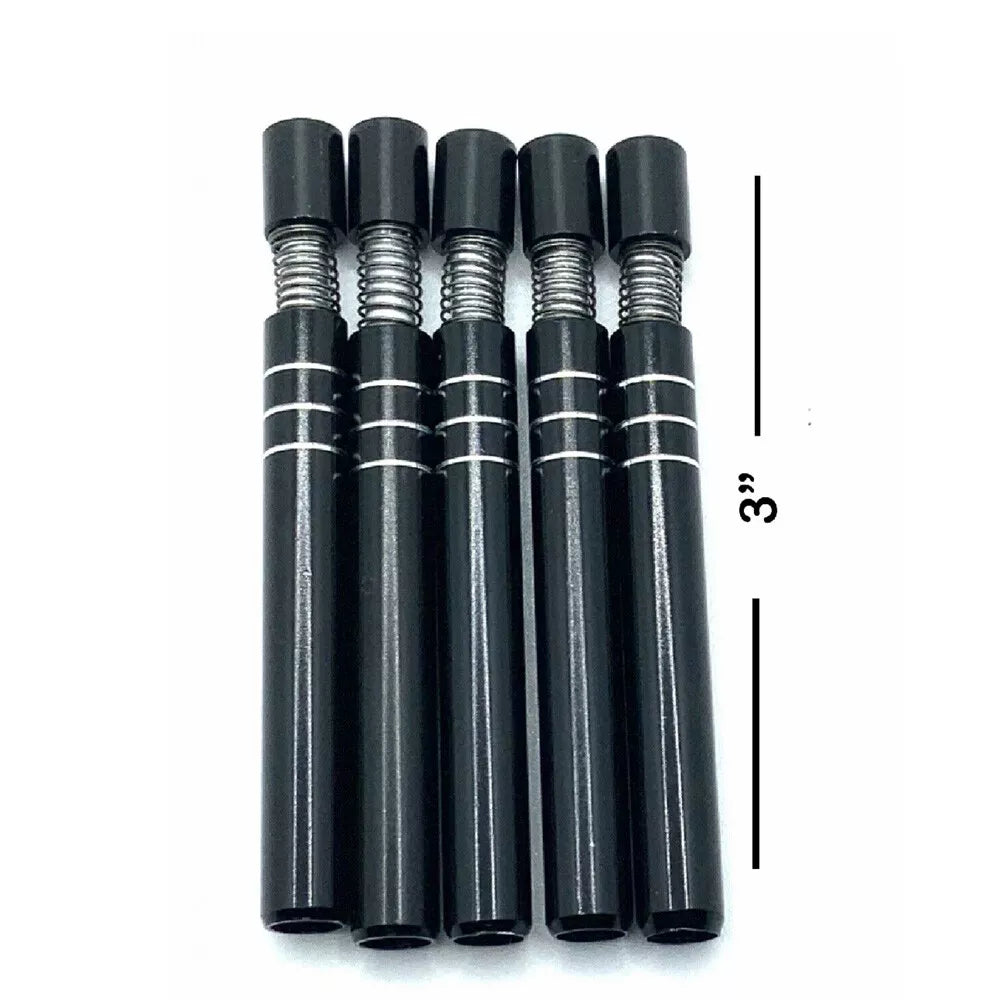 5x Self-Cleaning One Hitter Metal Bat Pipe – Tobacco Dugout Accessory