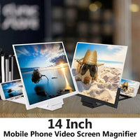 14" 3D Smartphone Screen Magnifier – Mobile Phone Amplifier Stand