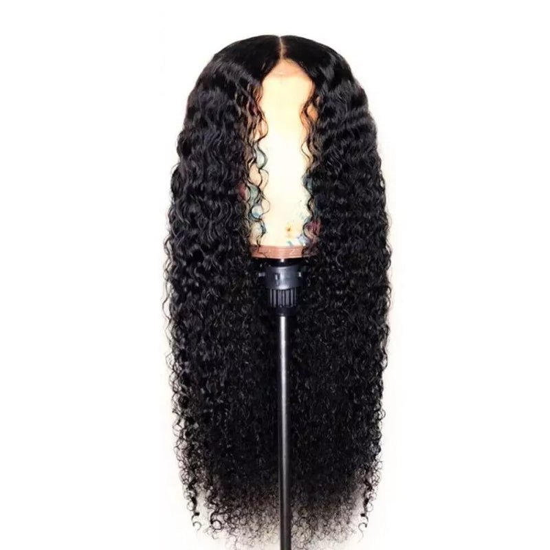 Brazilian Human Hair Lace Front Wig – Long Curly Wavy Wig for Women