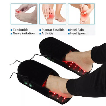 LED Red Light Slippers For Foot Neuropathy Joint Pain Relief Infrared Therapy