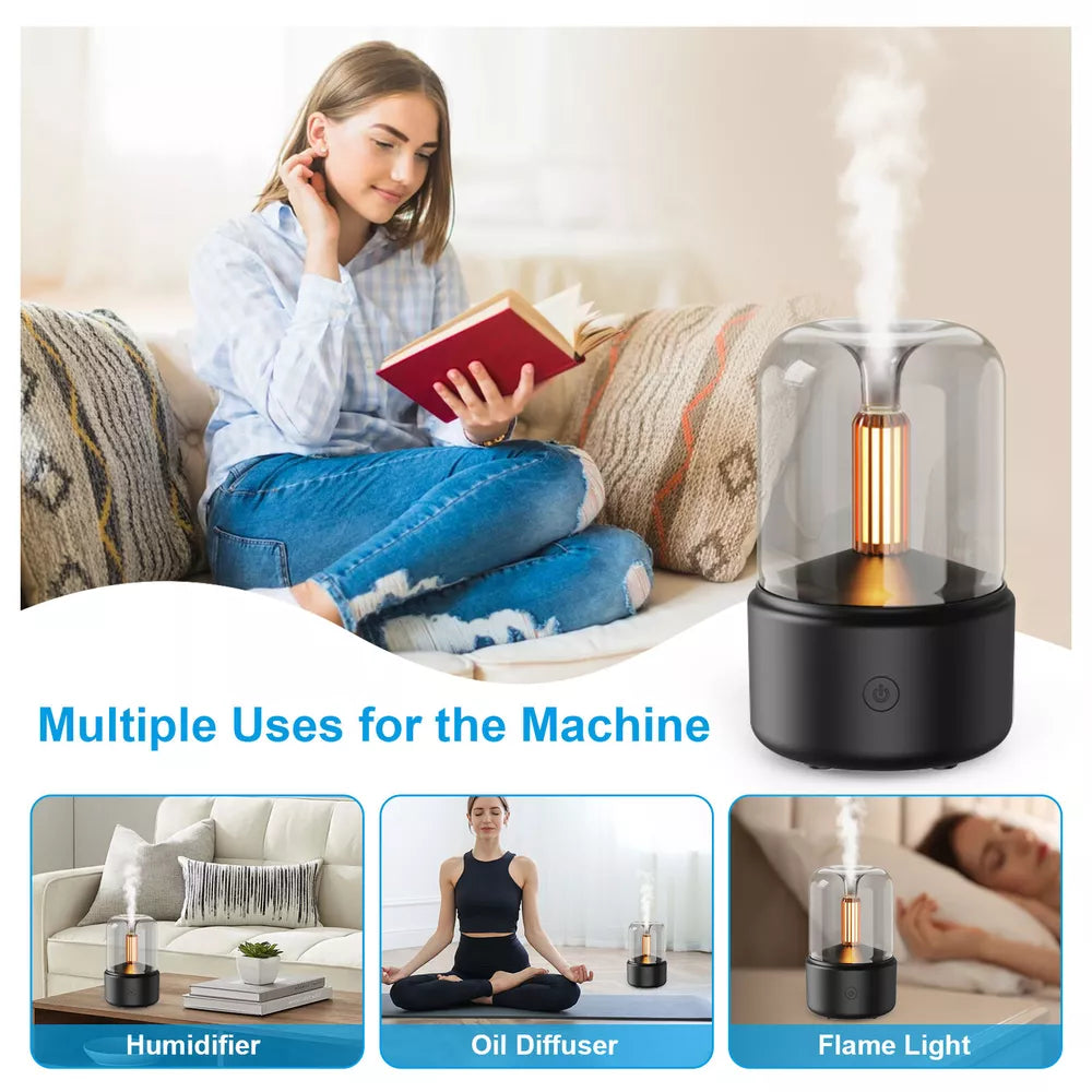 Ultrasonic Aromatherapy Humidifier Essential Oil Diffuser with LED Lights