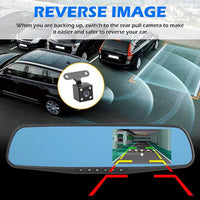 1080P HD Rearview Mirror Car DVR Dual Dash Cam – Front & Rear Video Recorder