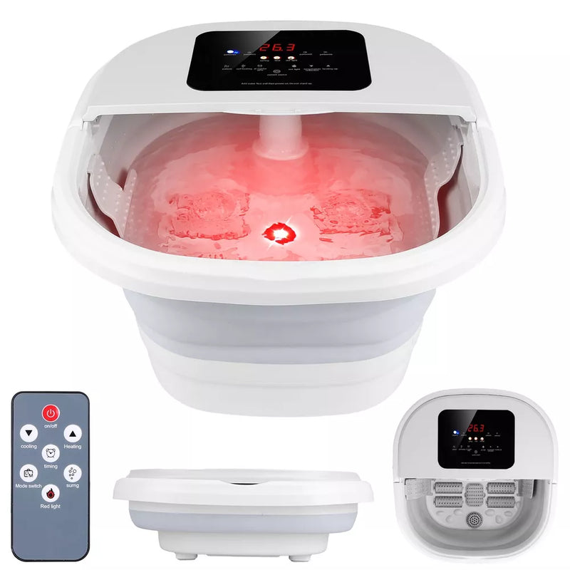 Remote-Controlled Foldable Foot Spa Tub with Heat & Soaking Function