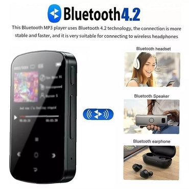 32GB Bluetooth MP3 Player – HiFi Lossless Sound, Voice Recorder, FM Radio & Clip