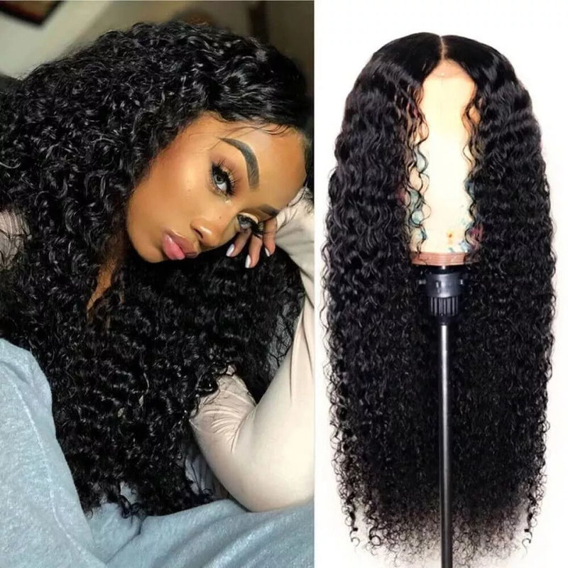 Brazilian Human Hair Lace Front Wig – Long Curly Wavy Wig for Women