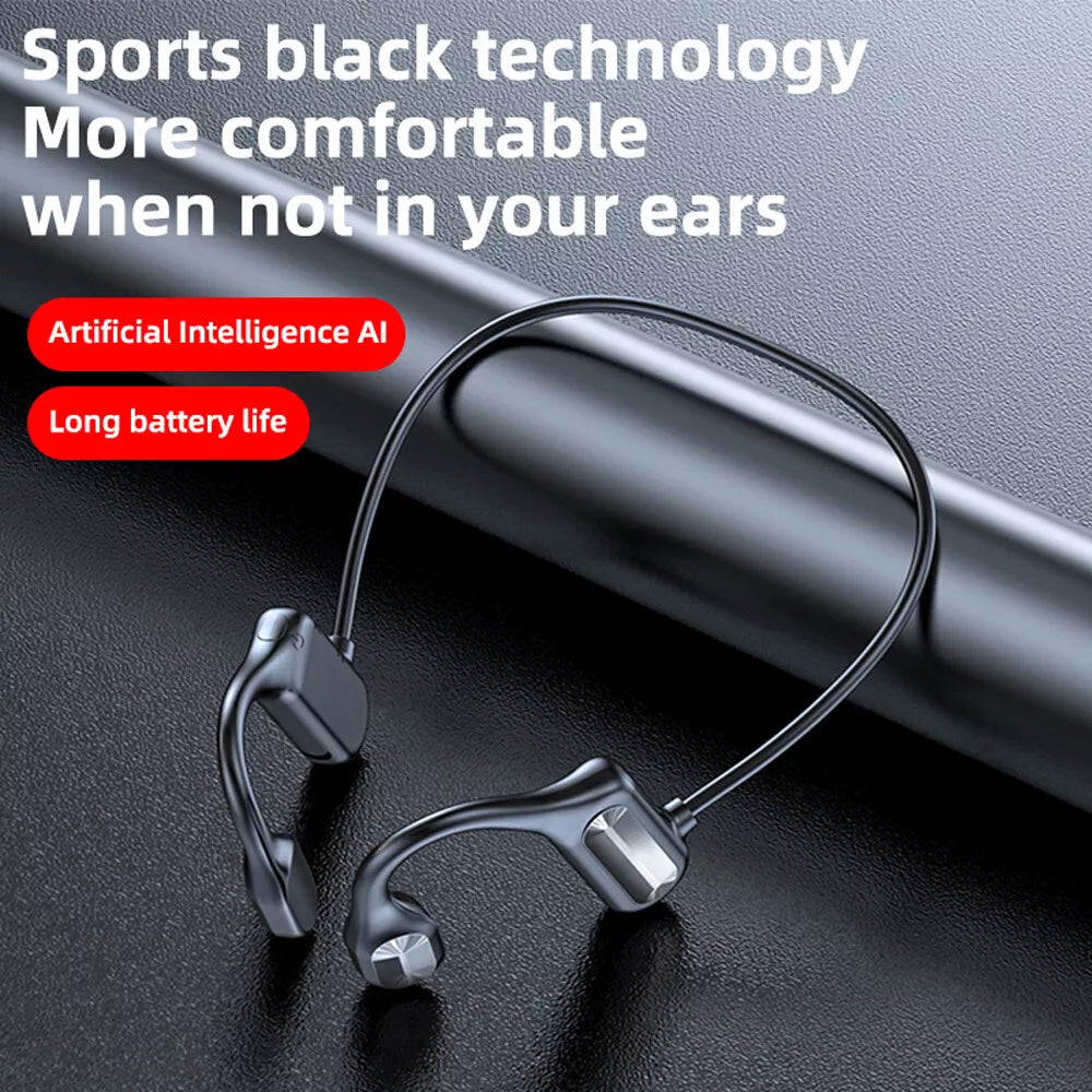 Bluetooth 5.2 Bone Conduction Open-Ear Headset – Wireless Outdoor Sport Headphones