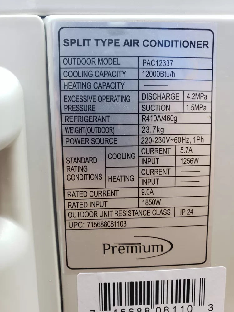 12000 BTU Mini Split Air Conditioner 16.9 SEER Ductless Cooling 220V