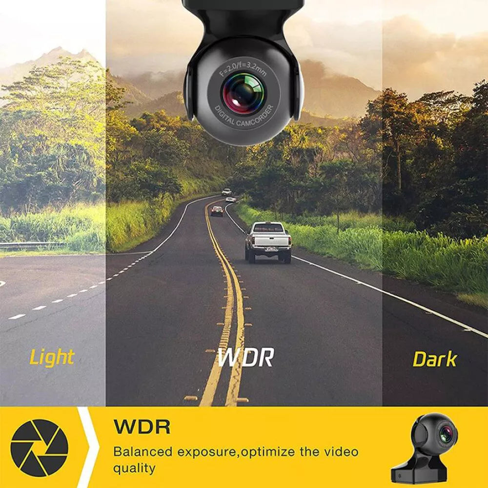 170° WiFi Dash Cam Recorder HD 1080P Car Camera with G-Sensor