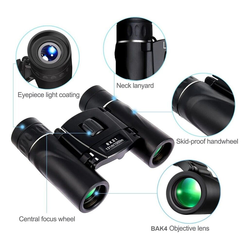 8x21 Compact Zoom Binoculars 1000m