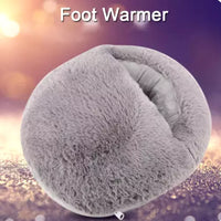 Electric Under Desk Foot Warmer with Plush Flannel & Heating Pad