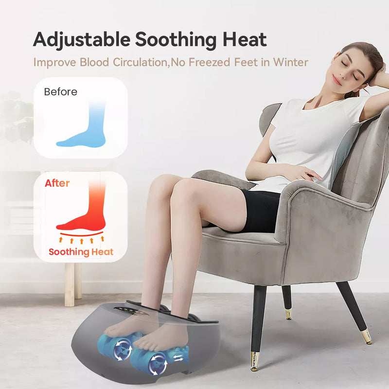 3-in-1 Foot Massager with Heat, Air Compression & Shiatsu Kneading