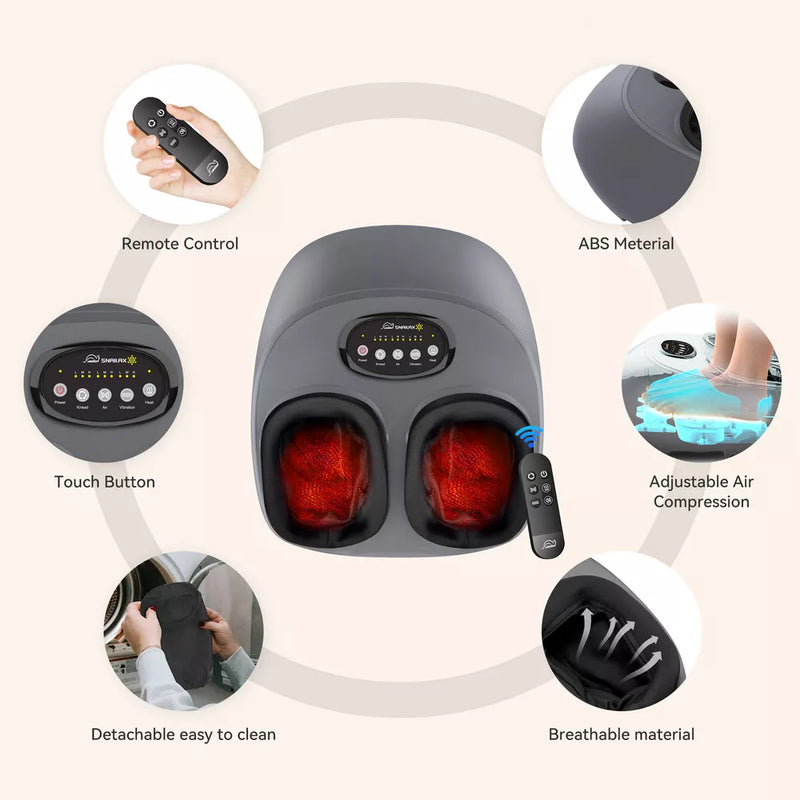 3-in-1 Foot Massager with Heat, Air Compression & Shiatsu Kneading