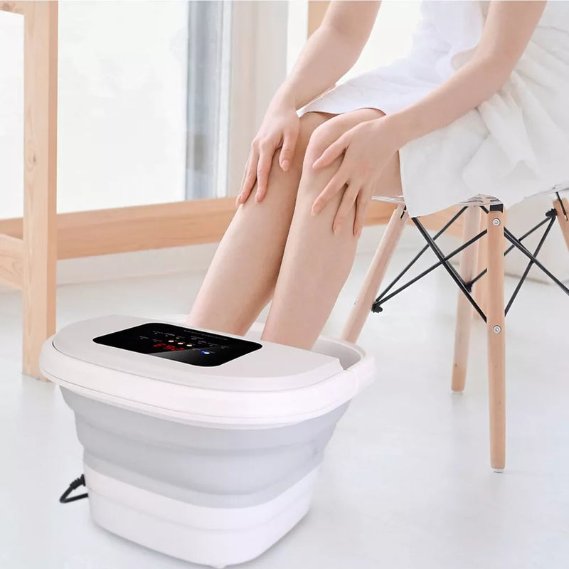 Remote-Controlled Foldable Foot Spa Tub with Heat & Soaking Function