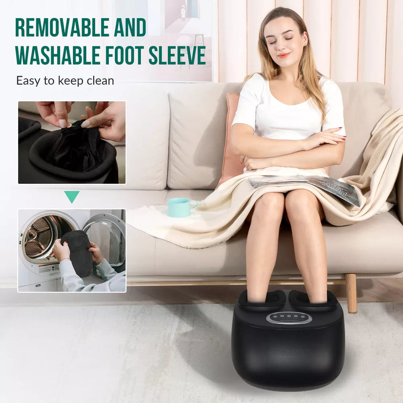 3-in-1 Foot Massager with Heat, Air Compression & Shiatsu Kneading