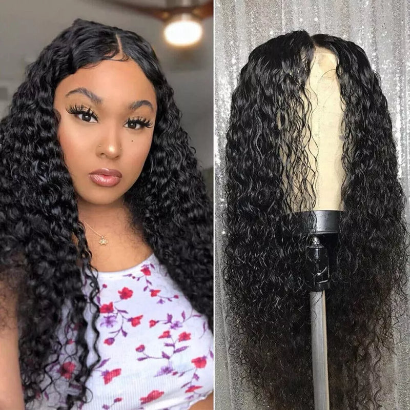 Brazilian Human Hair Lace Front Wig – Long Curly Wavy Wig for Women