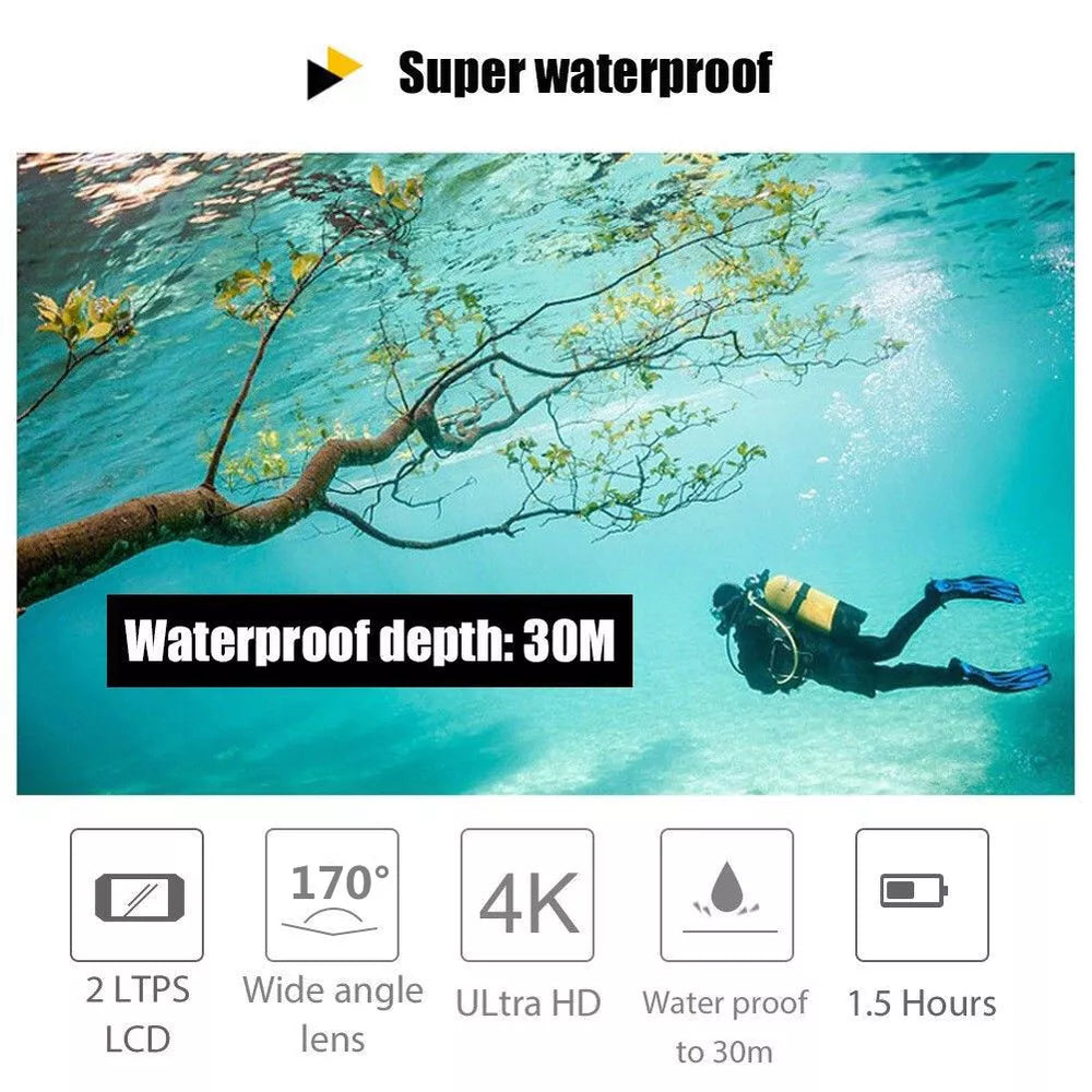 4K Waterproof Action Camera SJ9000 WiFi Sports Camcorder with Remote