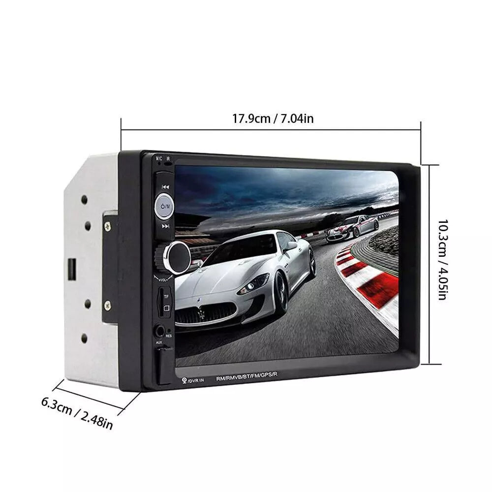 7" Double 2 DIN Car MP5 Player – Bluetooth Touch Screen Stereo Radio with Backup Camera