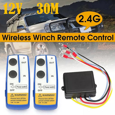 Wireless Winch Remote Control Kit – 150ft Range, 12V Receiver, Twin Switch Handset