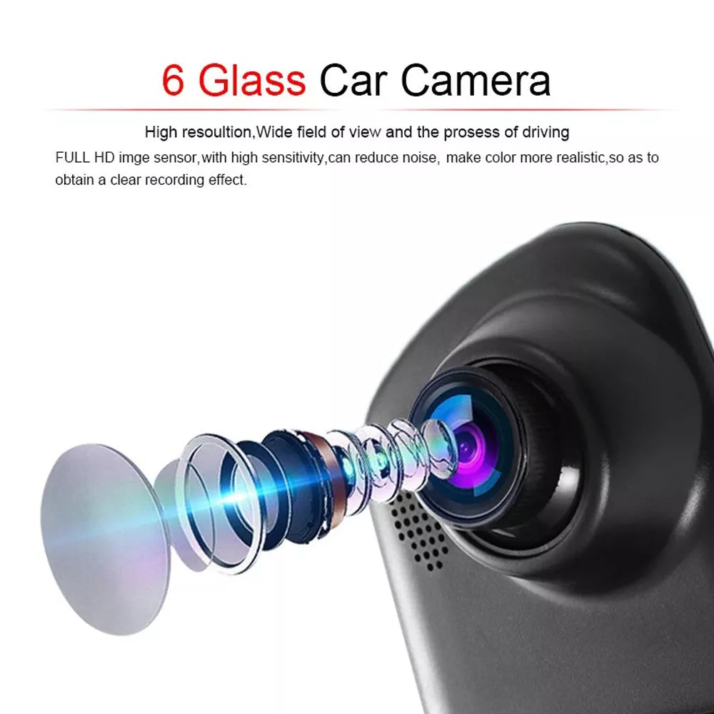 1080P HD Rearview Mirror Car DVR Dual Dash Cam – Front & Rear Video Recorder