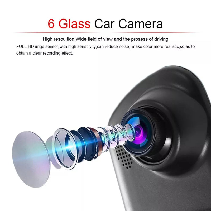 1080P HD Rearview Mirror Car DVR Dual Dash Cam – Front & Rear Video Recorder