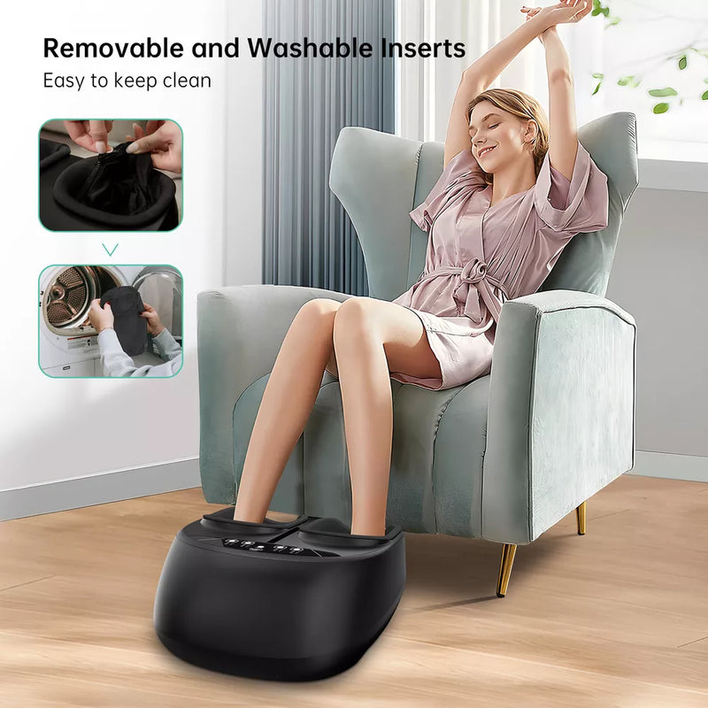 3-in-1 Foot Massager with Heat, Air Compression & Shiatsu Kneading