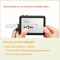 Portable Cassette to MP3 Format Converter Save to USB Flash Drive Music Player