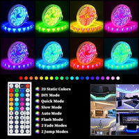 LED Strip Lights 100ft 50ft Music Sync Bluetooth 5050 RGB Room Light