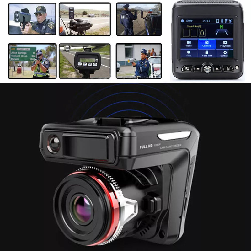 2-in-1 HD 1080P Car DVR Dash Cam & Radar Laser Speed Detector