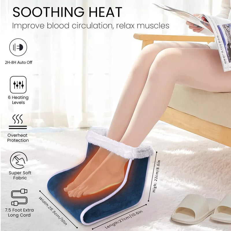 Soft Electric Foot Warmer Pad with 6 Temperature Settings