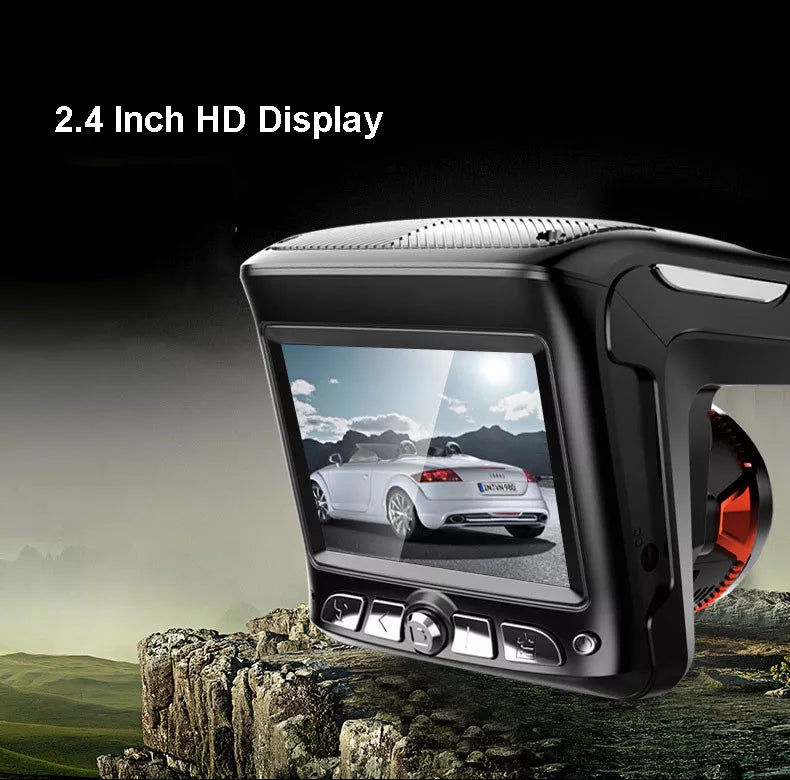 2-in-1 HD 1080P Car DVR Dash Cam & Radar Laser Speed Detector