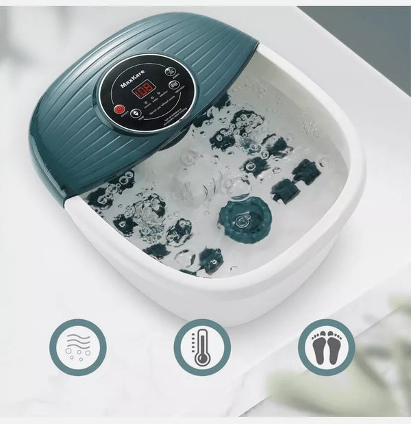 Heated Foot Bath Massager with Bubble and Vibration Functions