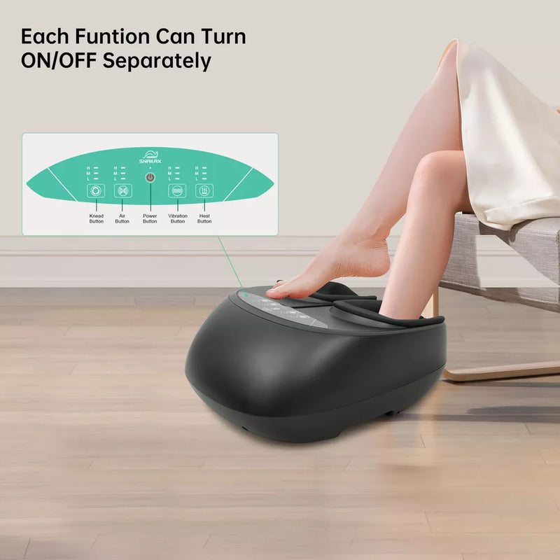 3-in-1 Foot Massager with Heat, Air Compression & Shiatsu Kneading