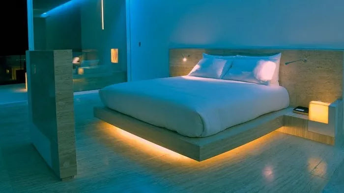 Under Bed LED Lighting Kit for Bedroom - Accent Light for King, Queen & Full Beds