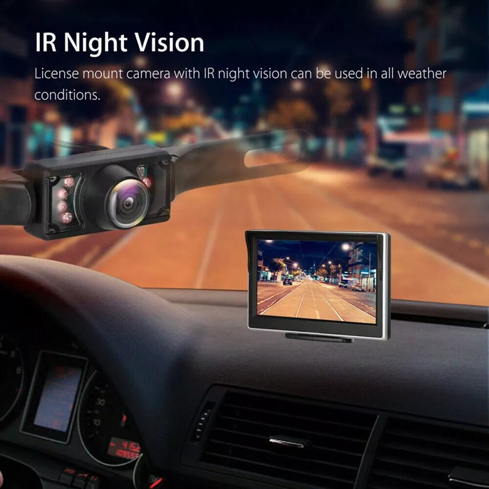 Wireless HD Backup Camera System with Night Vision + 5" Monitor