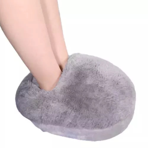 Electric Under Desk Foot Warmer with Plush Flannel & Heating Pad