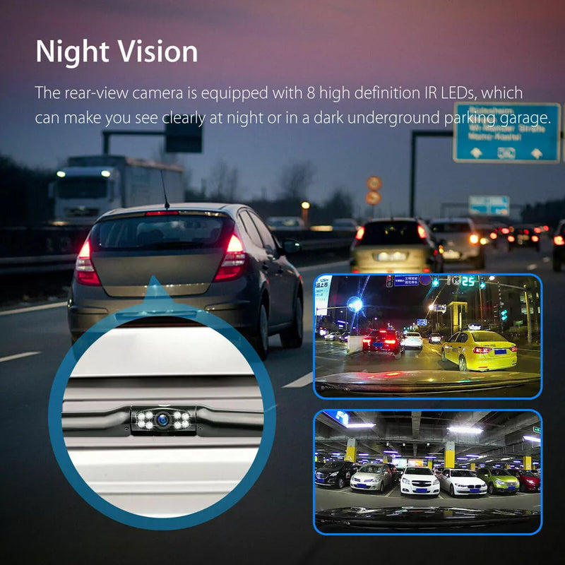 Parking Camera 170° Wide Angle – Waterproof Night Vision Car Rear View Reverse Backup Camera