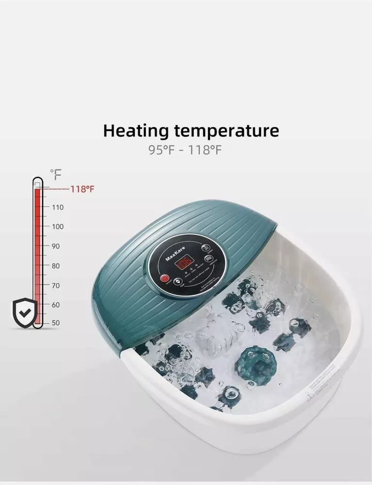 Heated Foot Bath Massager with Bubble and Vibration Functions