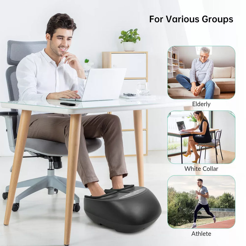 3-in-1 Foot Massager with Heat, Air Compression & Shiatsu Kneading