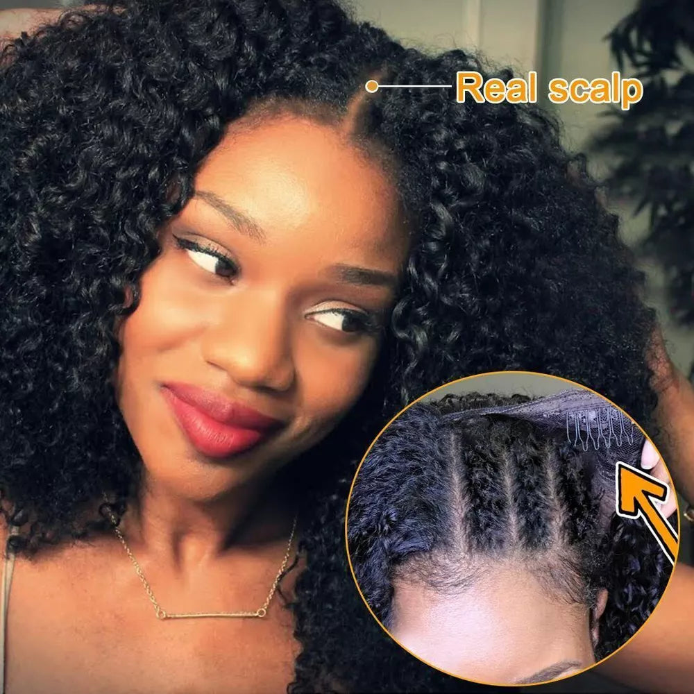 Brazilian Human Hair Lace Front Wig – Long Curly Wavy Wig for Women