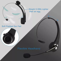 Wireless Bluetooth Noise-Canceling Headset with Boom Mic – Ideal for Truckers