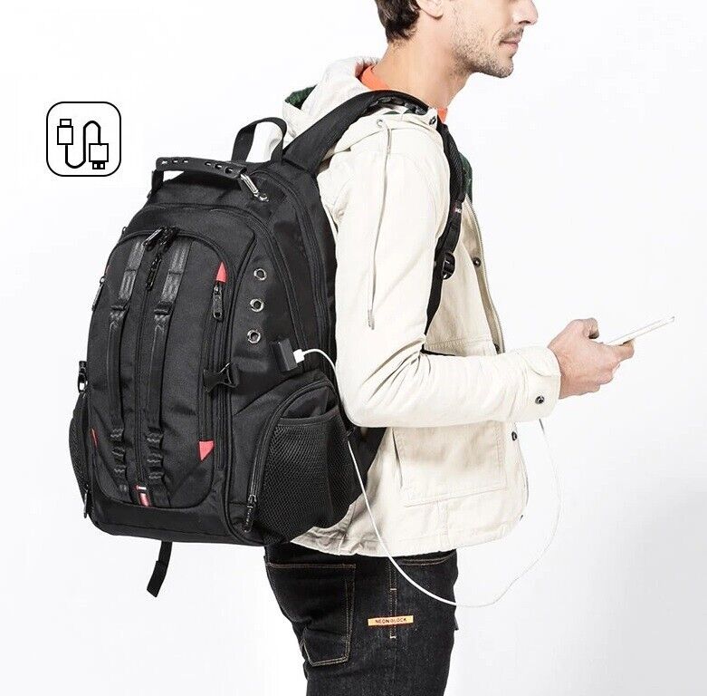 Men's Anti-Theft Spacious Travel Backpack 15.6 Laptop USB