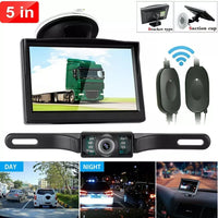 Wireless HD Backup Camera System with Night Vision + 5" Monitor