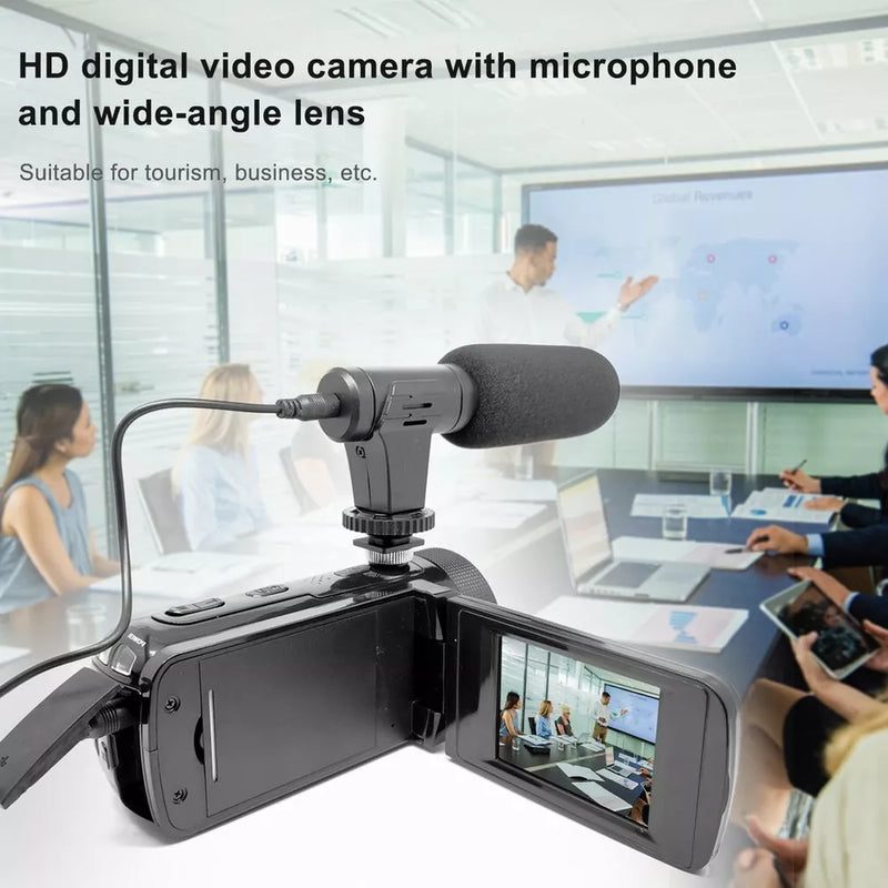 HD 1080P Digital Video Camera Camcorder for YouTube Vlogging with Microphone