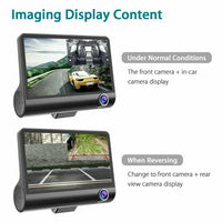 1080P Car Video Dash Cam HD Dual Lens Recorder Camera G-Sensor Mirror