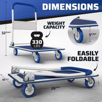 Folding Hand Truck Dolly Cart with Wheels