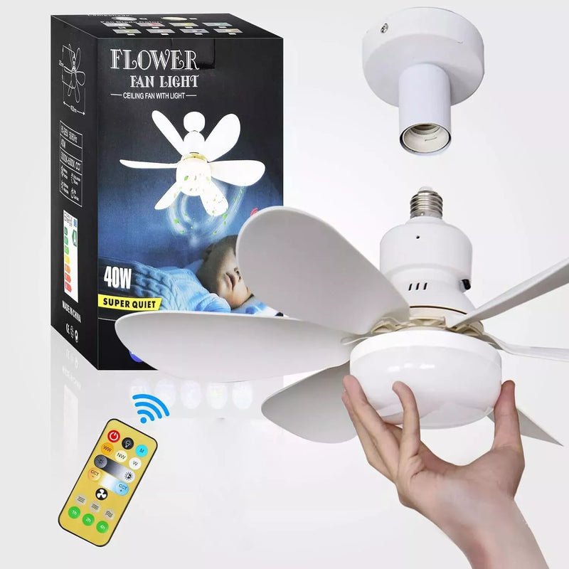 Socket Ceiling Fan with Light