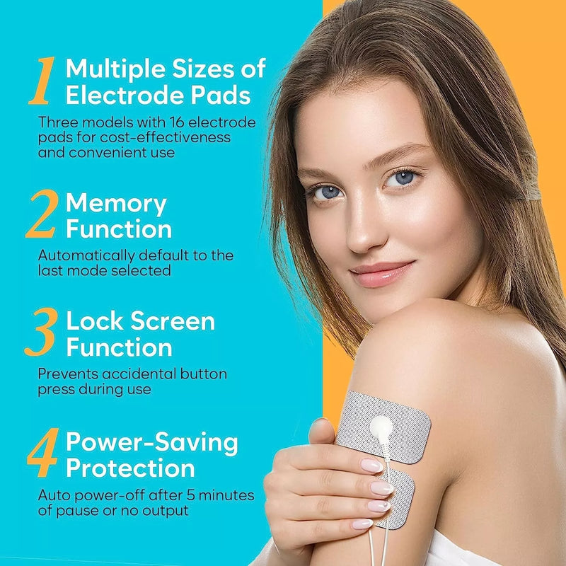 Electronic TENS Unit for Pain Relief and Muscle Stimulation